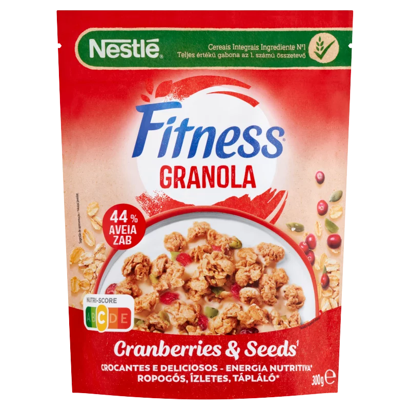 Nestlé Fitness Ropogós gabonafalatok zabpehellyel, áfonyával, tökmaggal és ásványi anyagokkal 300 g