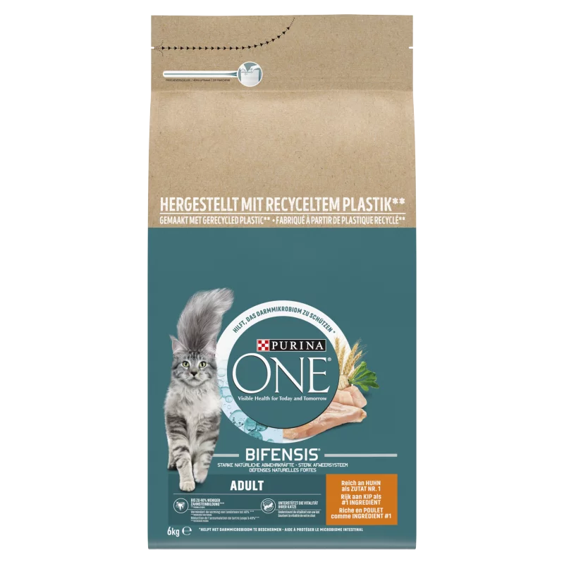 Purina One csirkében és teljes kiőrlésű gabonákban gazdag száraz macskaeledel 6 kg