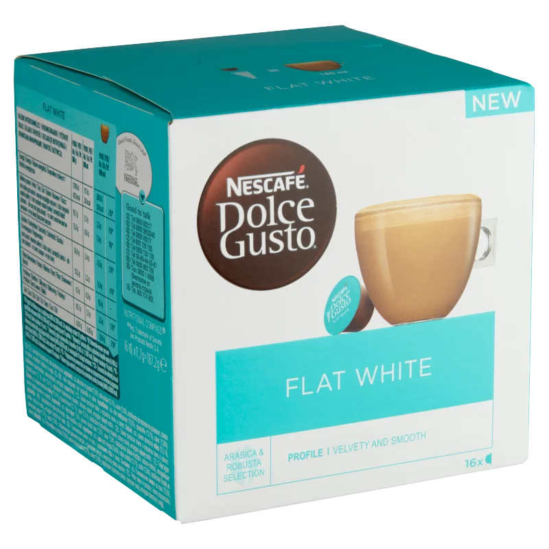 NESCAFÉ Dolce Gusto Flat White tejes kávékapszula cukorral 16 db 187,2 g