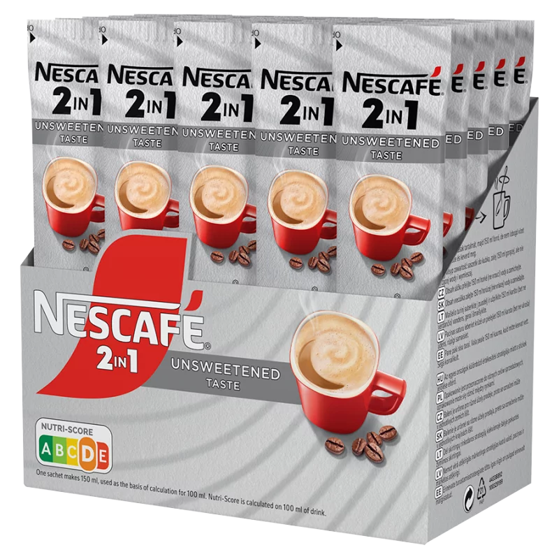 NESCAFÉ 2in1 Unsweetened Taste azonnal oldódó kávéspecialitás 28 x 8 g (224 g)