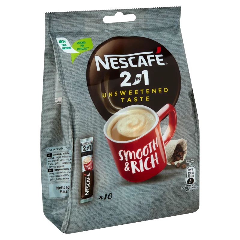 Nescafé 2in1 azonnal oldódó kávéspecialitás 10 x 8 g (80 g)