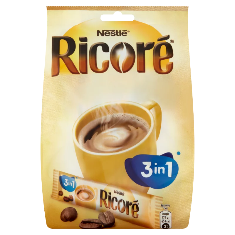 Nestlé Ricoré 3in1 instant kávékeverék cukorral és kávékrémesítővel 10 x 15 g (150 g)