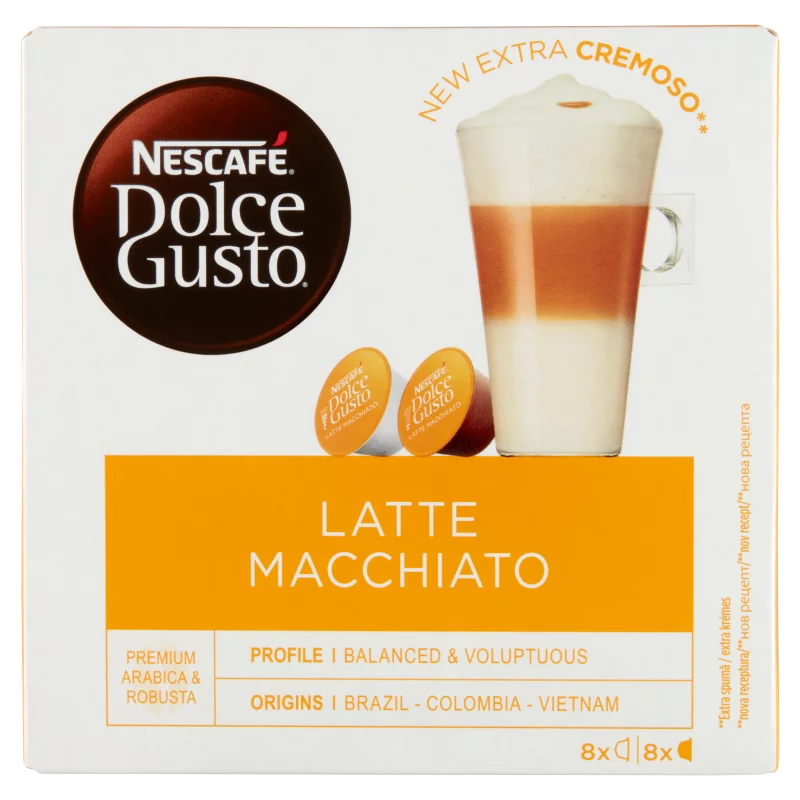 NESCAFÉ Dolce Gusto Latte Macchiato tejes kávékapszula cukorral 16 db 183,2 g