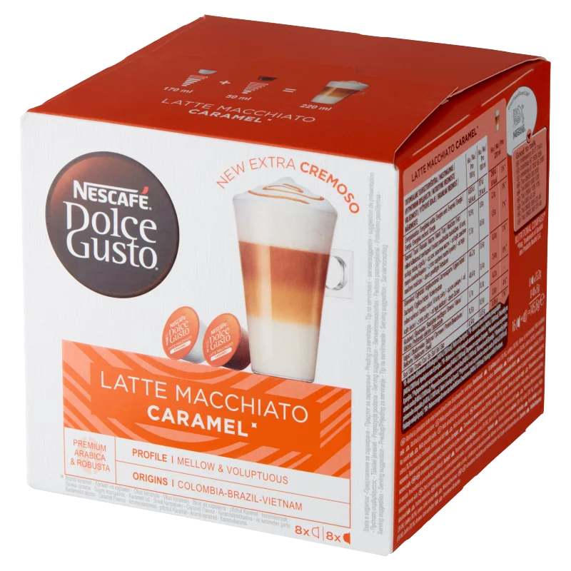 NESCAFÉ Dolce Gusto Latte Macchiato Caramel tej- és kávékapszula 16 db/8 csésze 145,6 g