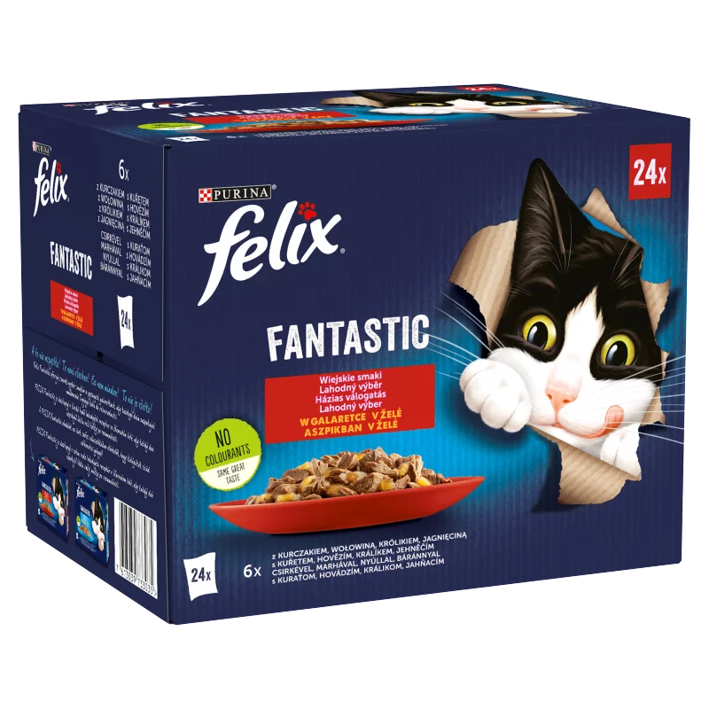 Purina Felix Fantastic házias válogatás nedves macskaeledel 24 x 85 g
