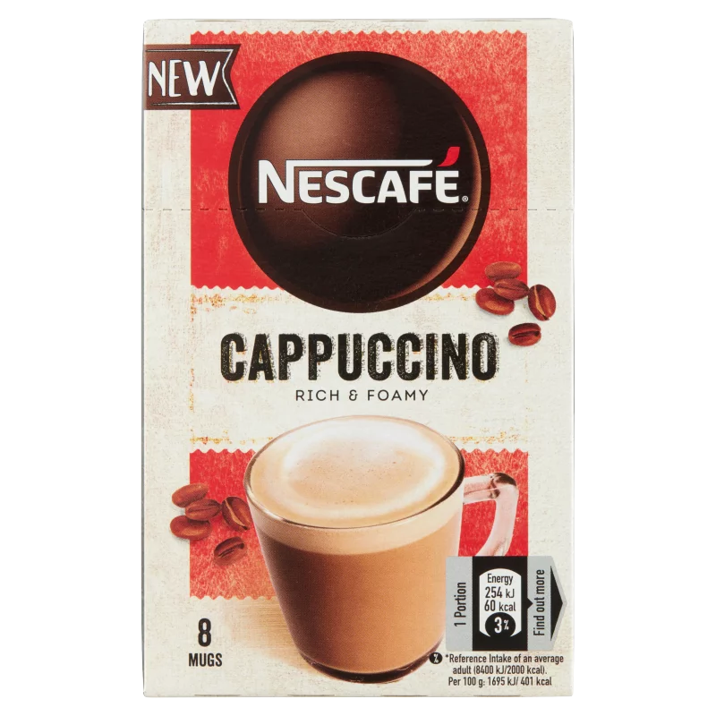 Nescafé Cappuccino azonnal oldódó kávéspecialitás 8 x 15 g (120 g)