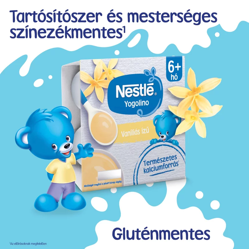 Nestlé Yogolino vaníliás ízű babapuding 6+ hó 4 x 100 g (400 g)