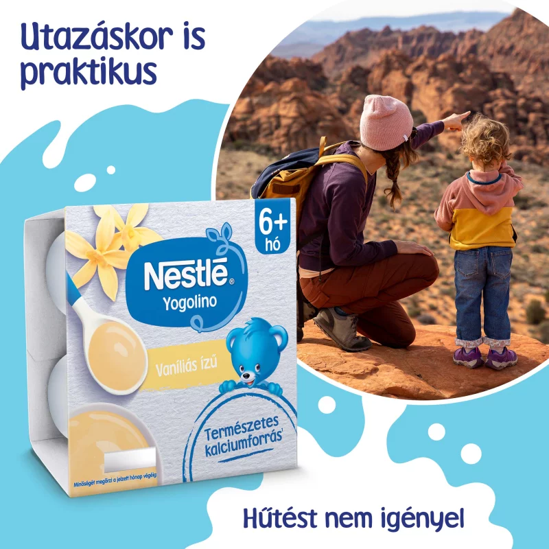 Nestlé Yogolino vaníliás ízű babapuding 6+ hó 4 x 100 g (400 g)