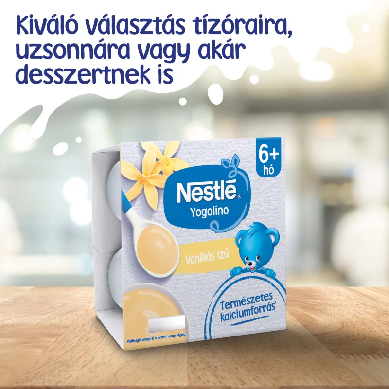 Nestlé Yogolino vaníliás ízű babapuding 6+ hó 4 x 100 g (400 g)