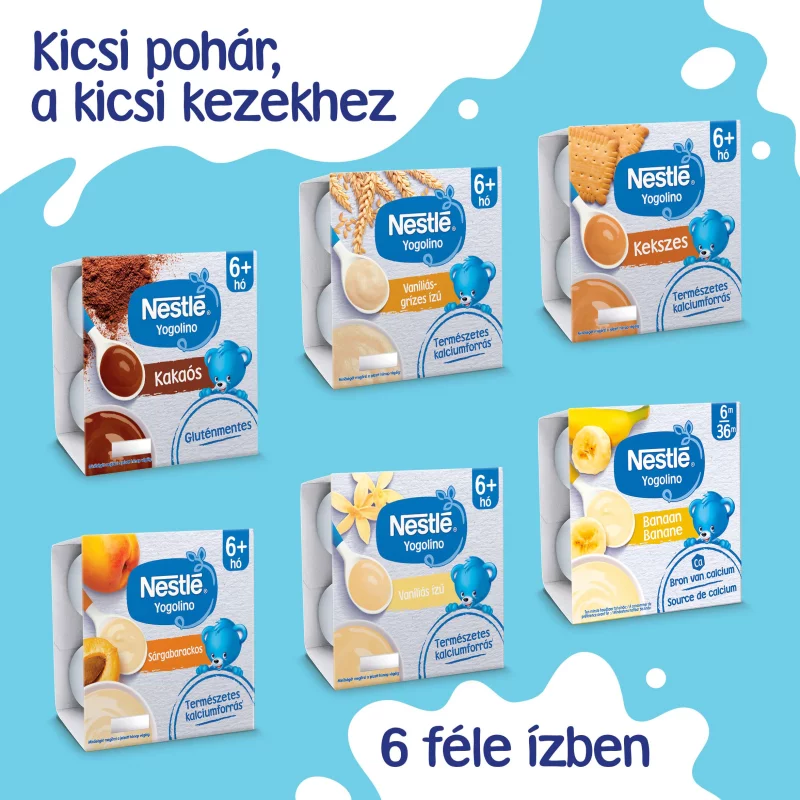 Nestlé Yogolino vaníliás ízű babapuding 6+ hó 4 x 100 g (400 g)