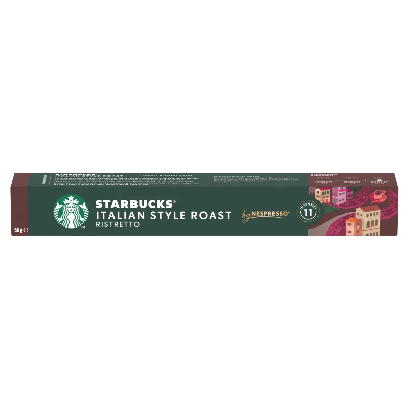 Starbucks by Nespresso Italian Style Roast őrölt pörkölt kávé 10 kapszula 56 g