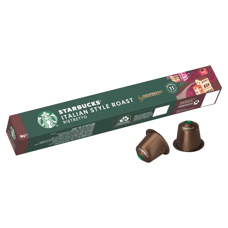 Starbucks by Nespresso Italian Style Roast őrölt pörkölt kávé 10 kapszula 56 g