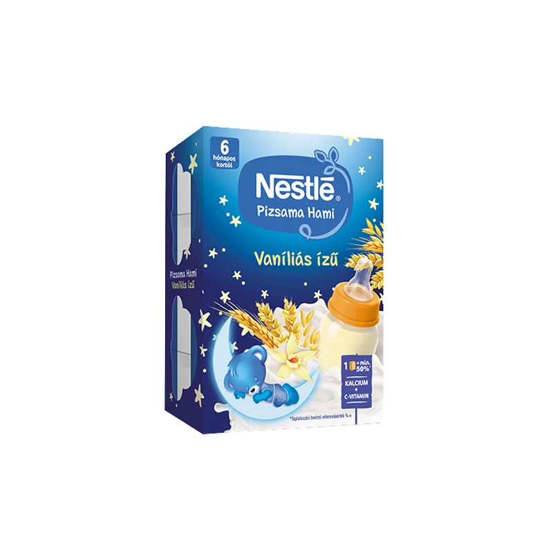 Nestlé Pizsama Hami UHT vaníliás ízű folyékony gabonás bébiétel 6 hónapos kortól 2 x 200 ml (400 ml)