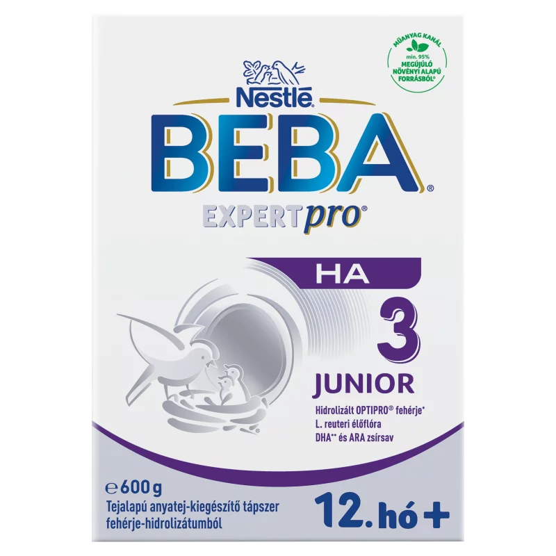 Beba ExpertPro HA 3 Junior tejalapú anyatej-kiegészítő tápszer 12. hó+ 600 g