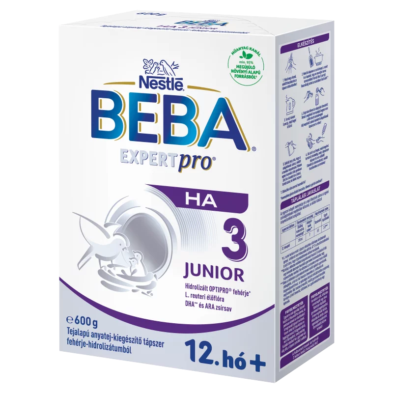 Beba ExpertPro HA 3 Junior tejalapú anyatej-kiegészítő tápszer 12. hó+ 600 g