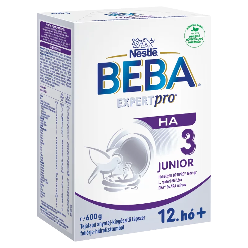 Beba ExpertPro HA 3 Junior tejalapú anyatej-kiegészítő tápszer 12. hó+ 600 g