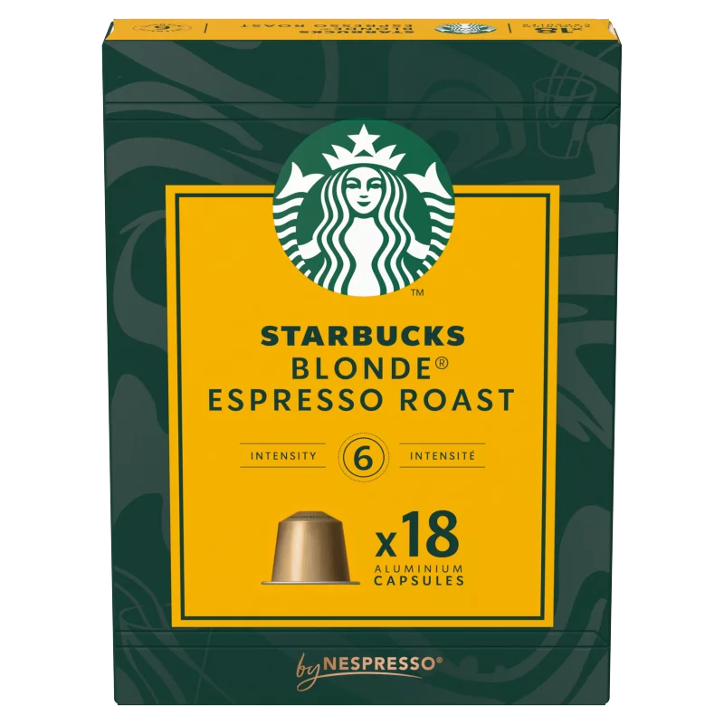 Starbucks by Nespresso Blonde Espresso Roast őrölt pörkölt kávé 18 kapszula 94 g