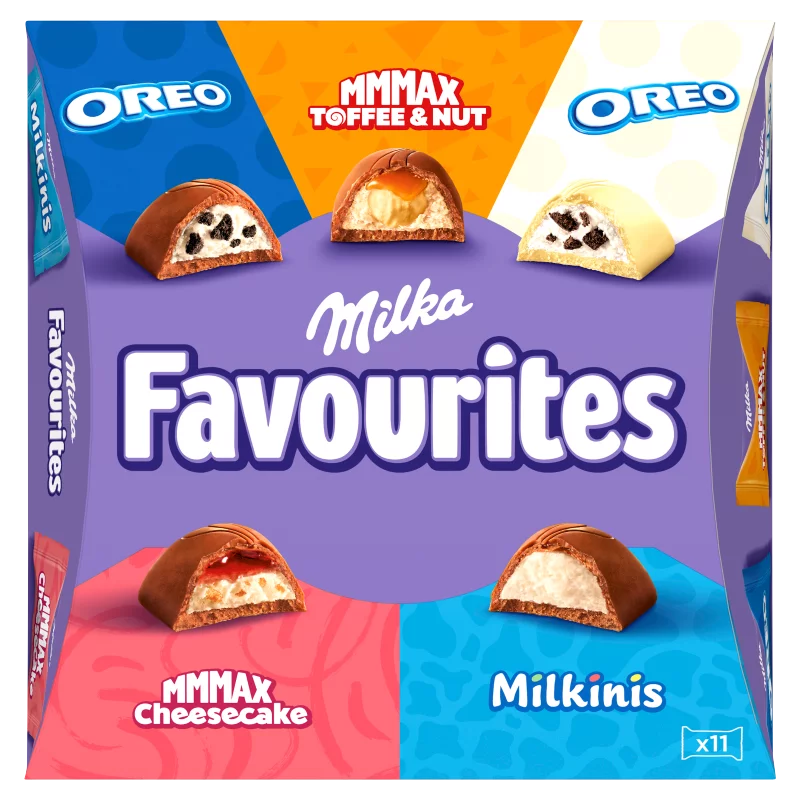 Milka Favourites töltött csokoládé válogatás 11 db 95 g 