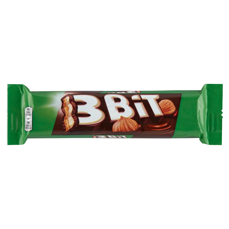 3Bit tejcsokoládéval bevont keksz szelet mogyoróízű töltelékkel 46 g