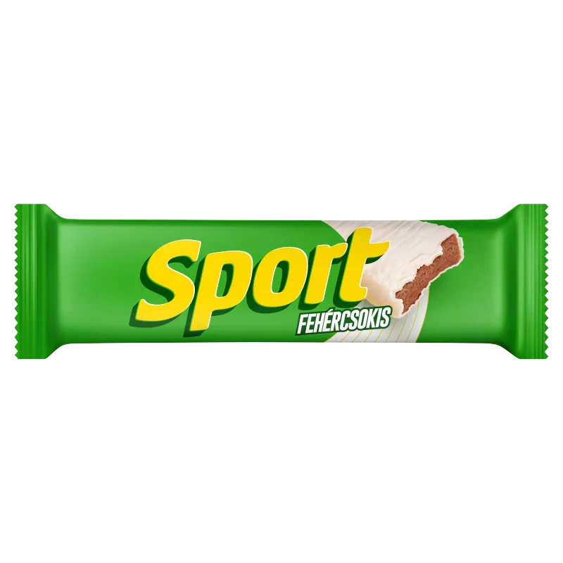 Sport fehér csokoládéval mártott rumos ízű kakaós szelet 31 g