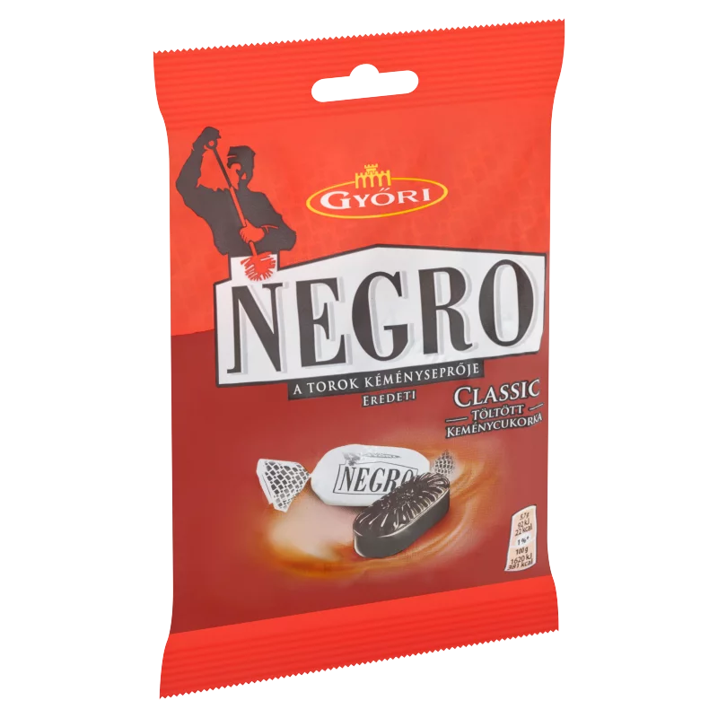 Győri Negro Classic mentol-ánizs ízű töltött keménycukorka 79 g