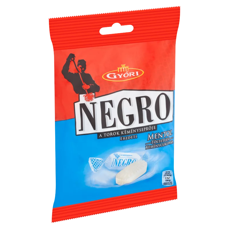 Győri Negro mentol ízű töltetlen keménycukorka 79 g