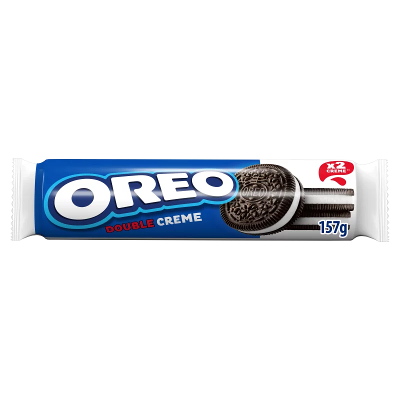 Oreo Double Creme vanília ízű töltelékkel töltött kakaós keksz 157 g