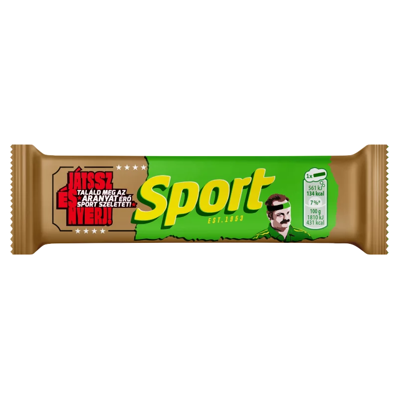Sport étcsokoládéval mártott rumos ízű kakaós szelet 31 g