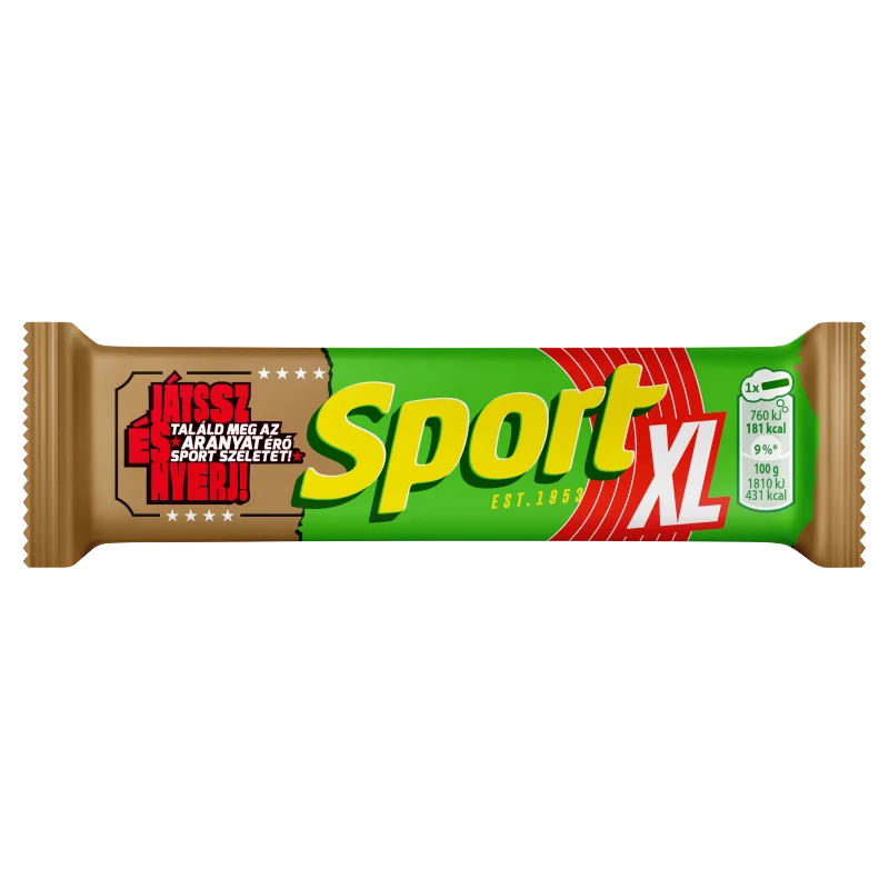 Sport XL étcsokoládéval mártott rumos ízű kakaós szelet 42 g