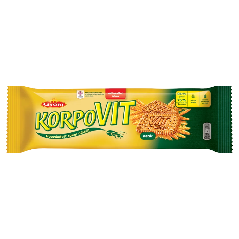 Győri Korpovit ropogós keksz teljes kiőrlésű gabonával 174 g