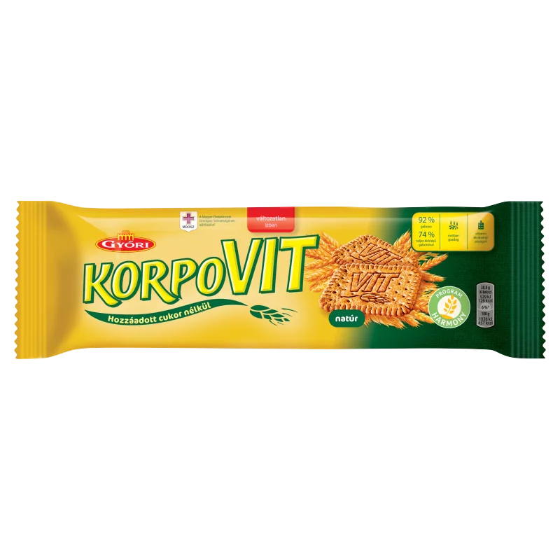 Győri Korpovit ropogós keksz teljes kiőrlésű gabonával 174 g