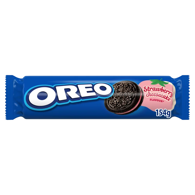 Oreo epres-sajttortaízű töltelékkel töltött kakaós keksz 154 g