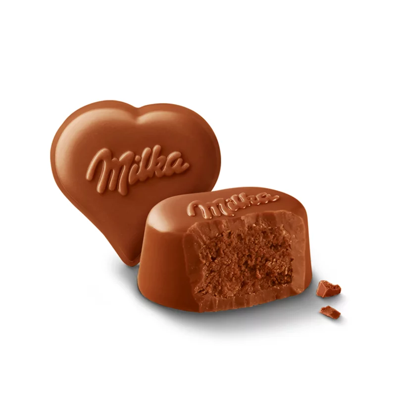 Milka I love Milka alpesi tejcsokoládé praliné mogyorós krémtöltelékkel 165 g