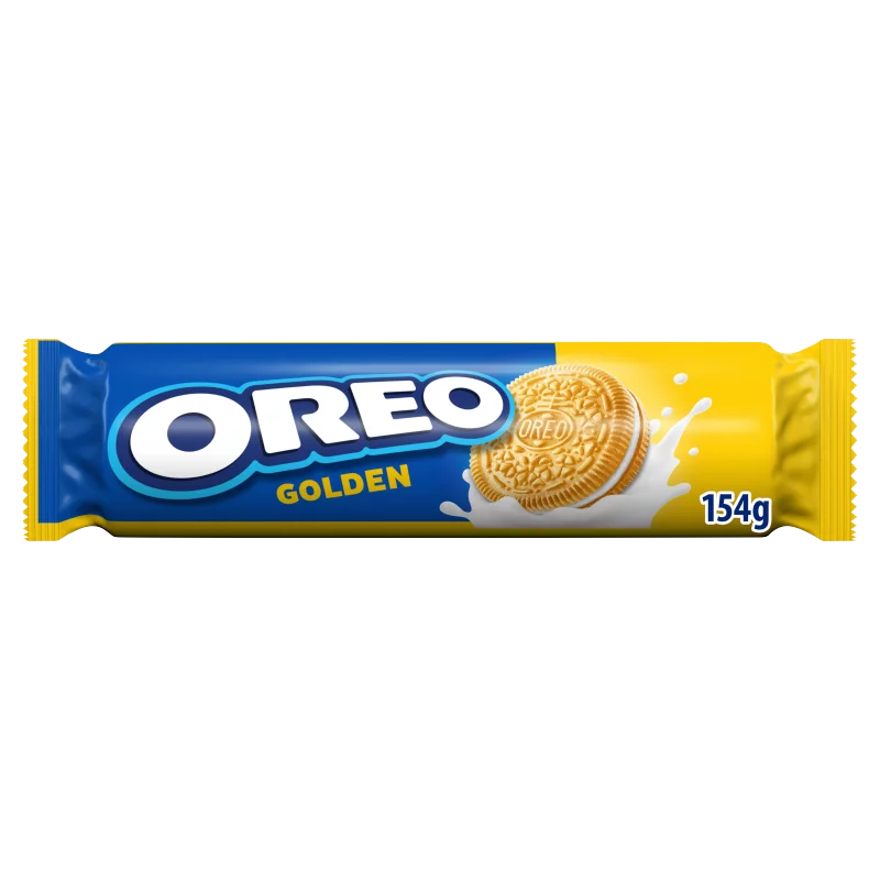 Oreo Golden vaníliaízű töltelékkel töltött keksz 154 g