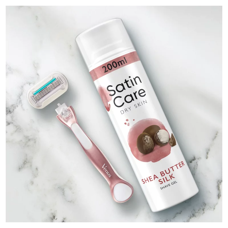 Gillette Satin Care Női Borotvazselé, Shea Butter Silk, 200 ml