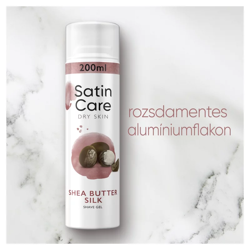 Gillette Satin Care Női Borotvazselé, Shea Butter Silk, 200 ml