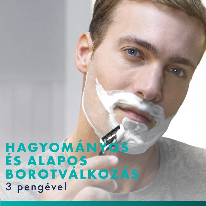 Gillette Mach3 Férfi Borotva, 1 db Gillette 3 Pengés Borotva, Gillette Borotvabetétek