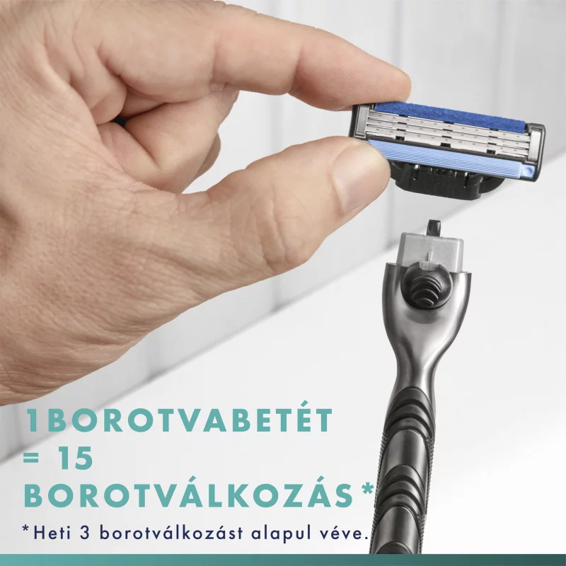 Gillette Mach3 Férfi Borotva, 1 db Gillette 3 Pengés Borotva, Gillette Borotvabetétek