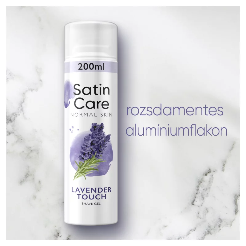 Gillette Satin Care Női Borotvazselé, Lavender Touch, 200 ml