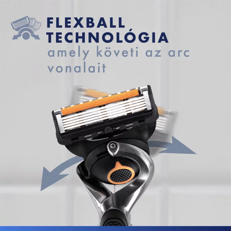 Gillette ProGlide Férfi Borotva, 1 db Gillette 5 Pengés, Borotvabetétek, FlexBall Markolat