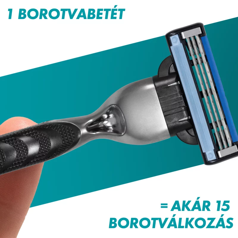 Gillette Mach3 Férfi Borotva, 1 db Gillette Borotva, 12 db Borotvabetét