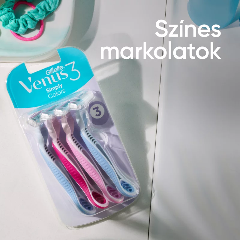 Gillette Venus 3 Colors Eldobható Borotva, 6 Db/Csomag