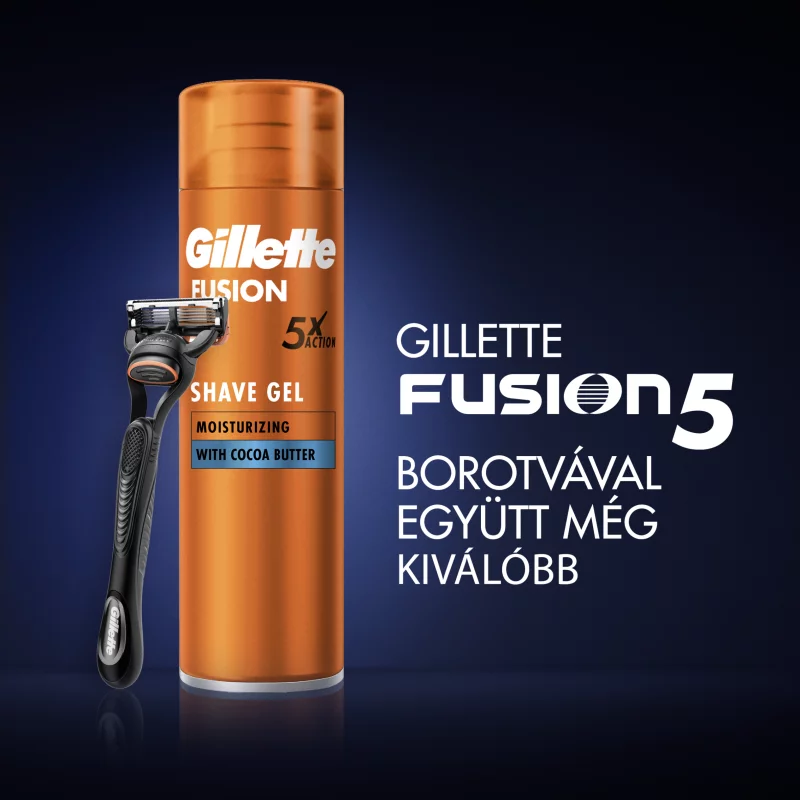 Gillette Fusion Hidratáló Borotvazselé Férfiak Számára, Kakaóvajjal, 200ml