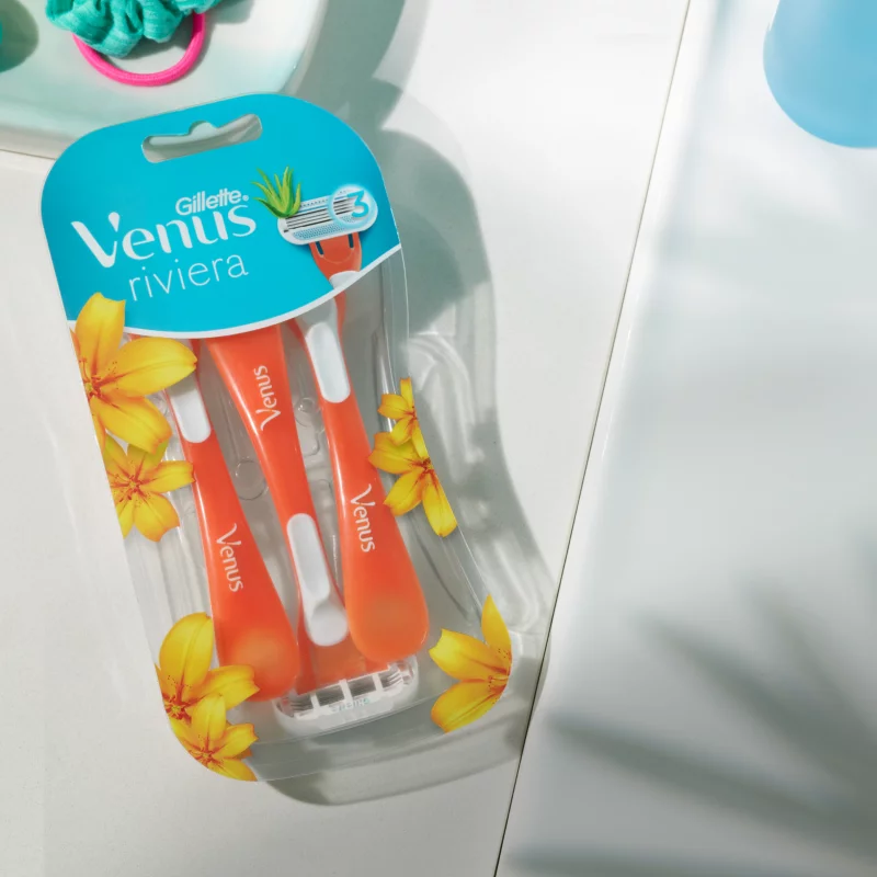 Gillette Venus Riviera Eldobható Borotva, 3 Db/Csomag