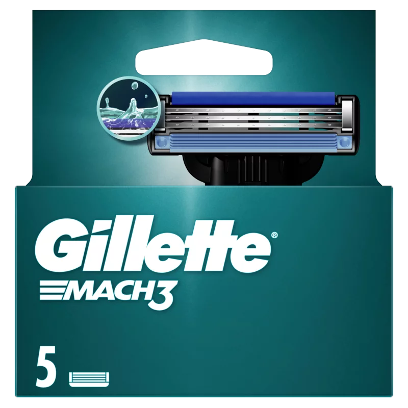 Gillette Mach3 Borotvabetétek Férfi Borotvához, 5 db Borotvabetét