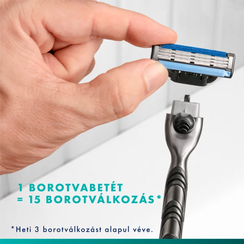 Gillette Mach3 Férfi Borotvabetétek, 5 Gillette 3 Pengés Borotvabetétek