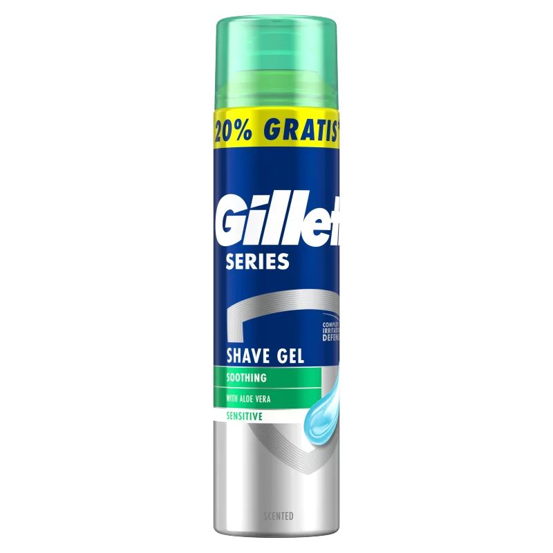 Gillette Series Nyugtató Hatású Borotvazselé Aloe Verával, 240ml