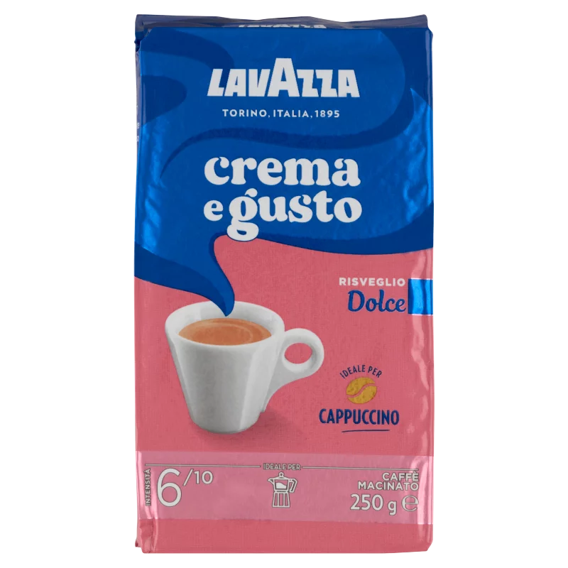 Lavazza Crema e Gusto Dolce lágy pörkölésű őrölt kávé 250 g