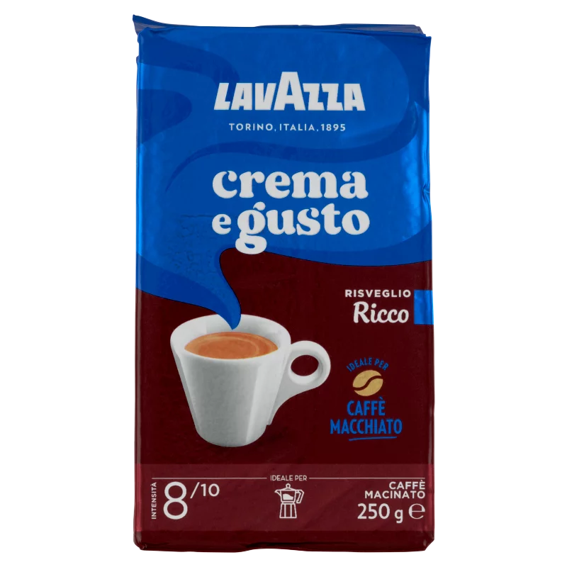 Lavazza Crema e Gusto Ricco sötét pörkölésű kávé 250 g 