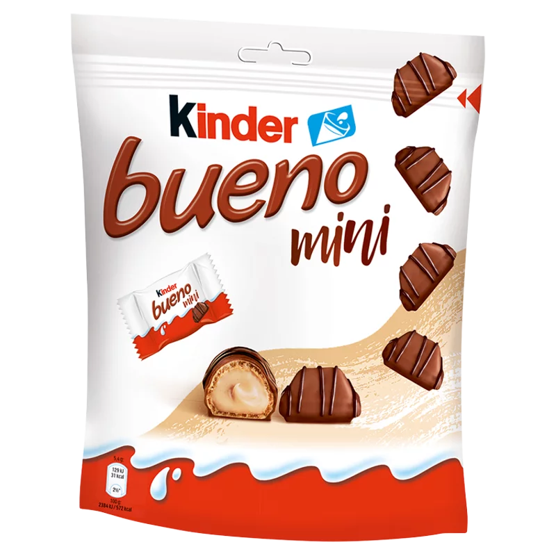 Kinder Bueno Mini tejcsokoládéval bevont ostya tejes-mogyorós krémmel töltve 108 g